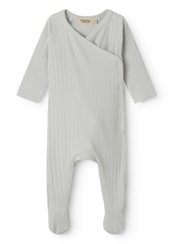 set footie ribbed wrap with beanie and blanket - morning dew