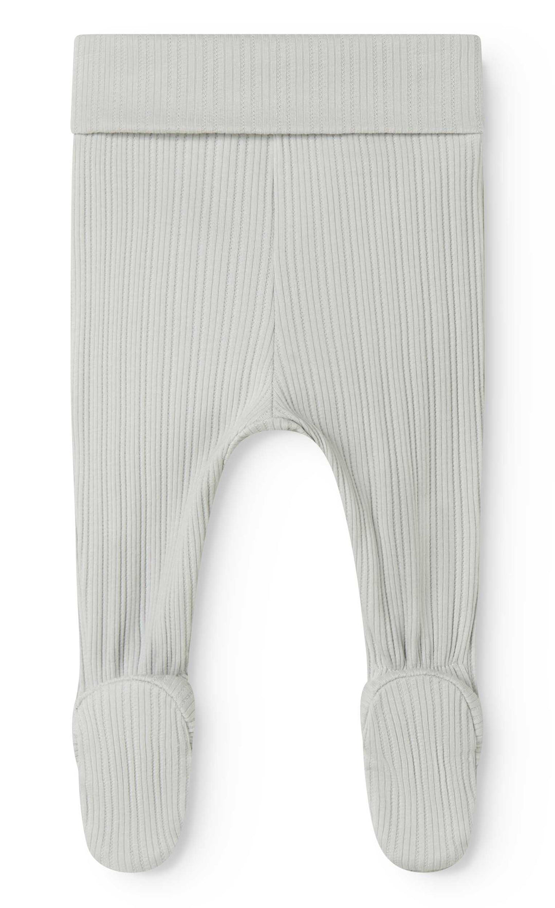 set knit ribbed wrap top and footie pants - morning dew