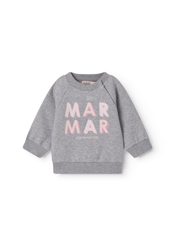 top l/s embroidered logo sweatshirt - pink logo