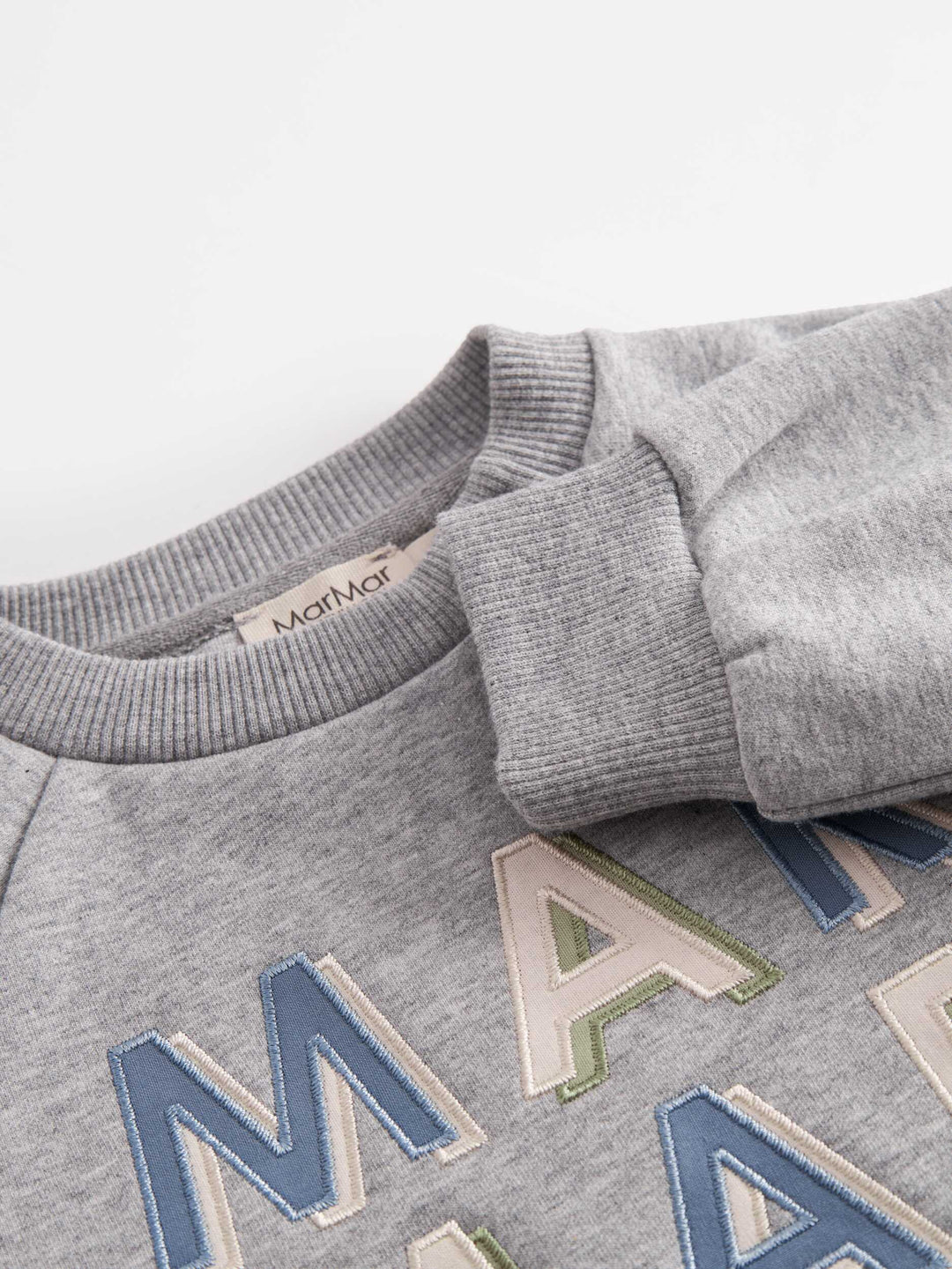 top l/s embroidered logo sweatshirt - blue logo