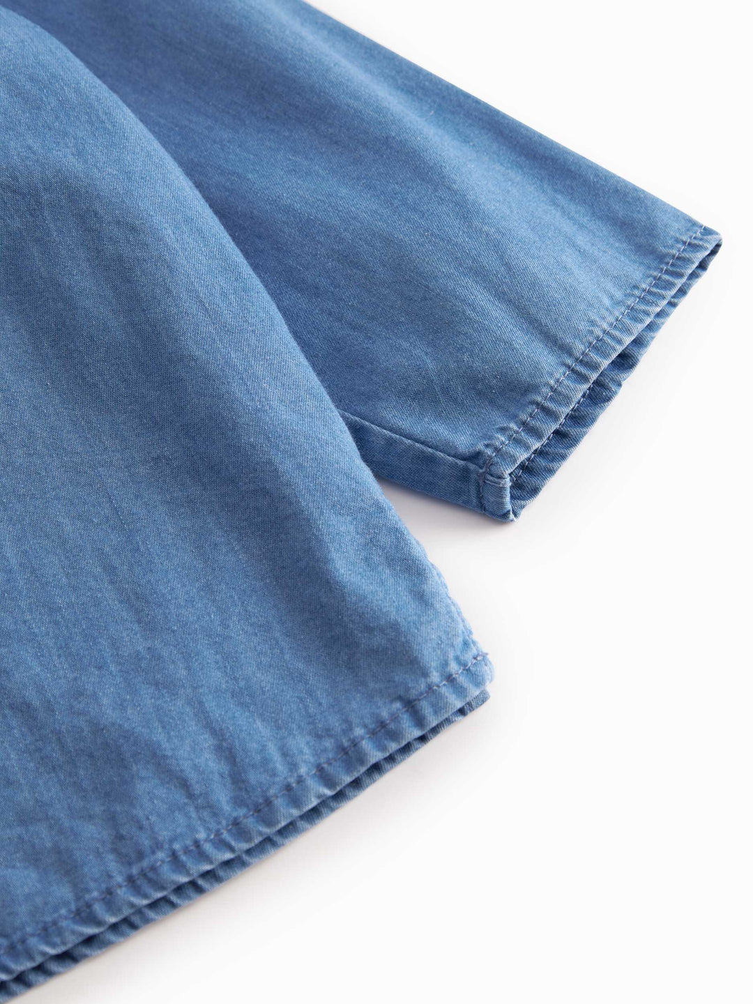 shirt l/s henley - blue denim