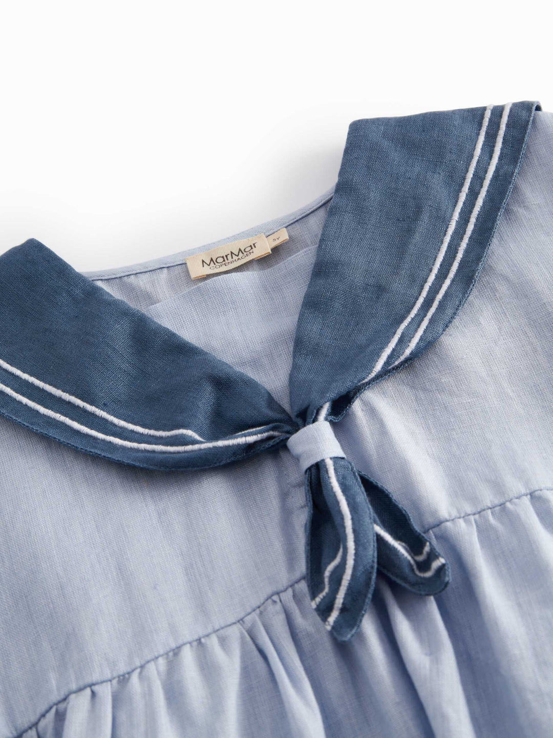 dress linen sailor style - blue mist