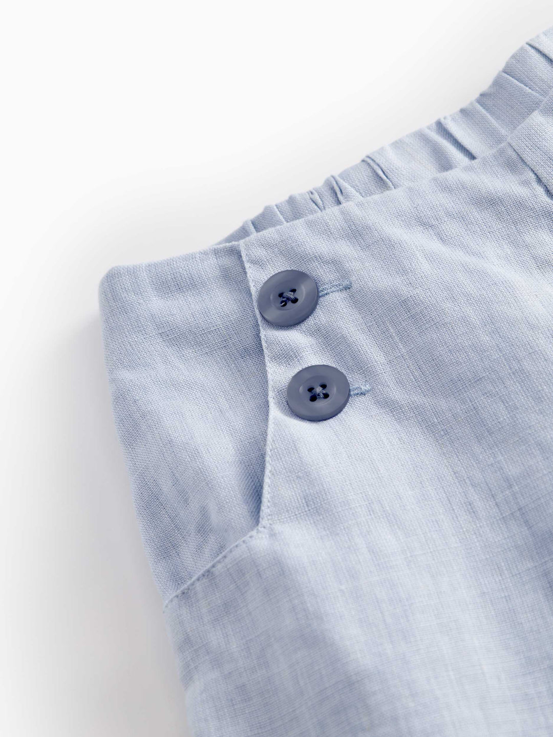 shorts linen double breasted - blue mist