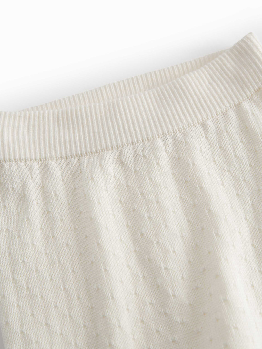 set knit mini polka dot cardigan and pants with bonnet - gentle white