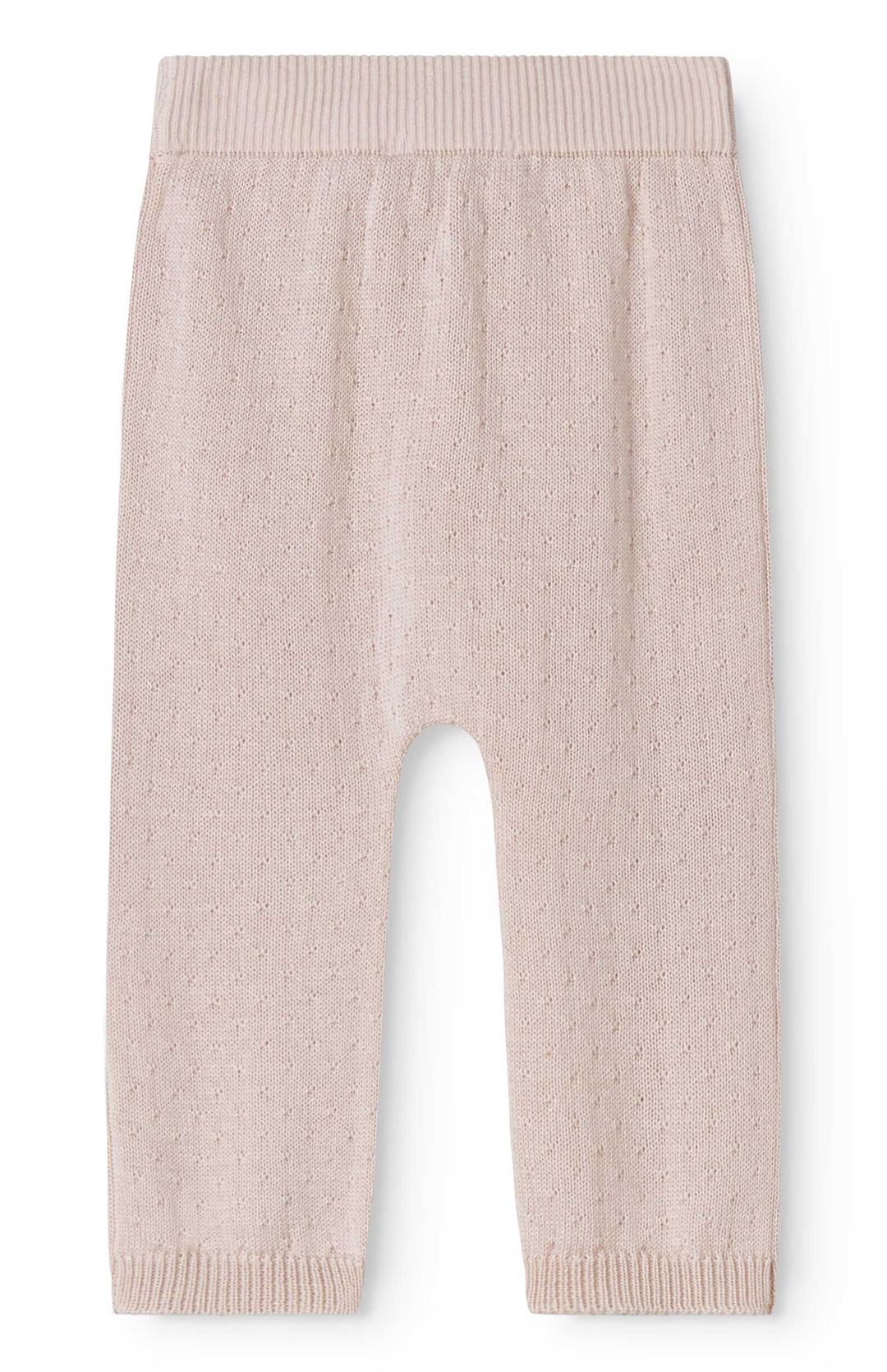 set knit mini polka dot cardigan and pants with bonnet - misty pink