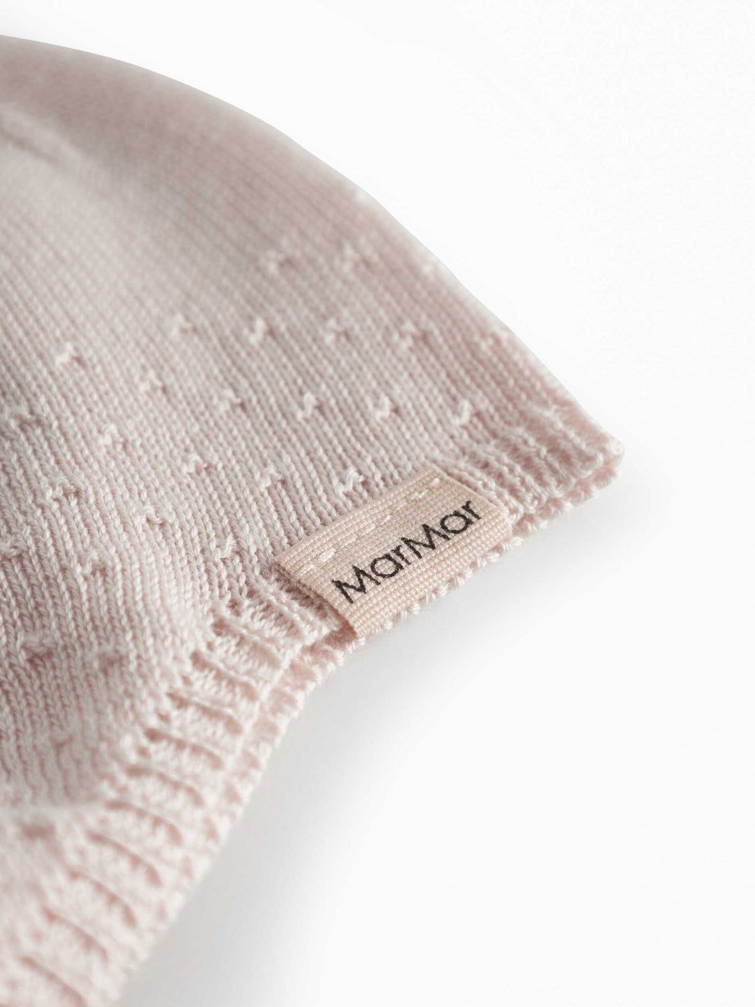 set knit mini polka dot cardigan and pants with bonnet - misty pink