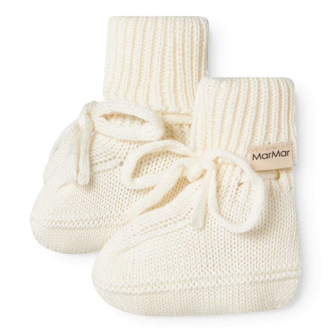 shoes knit booties - gentle white