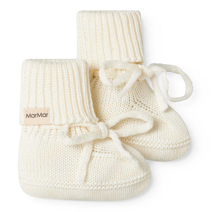 shoes knit booties - gentle white