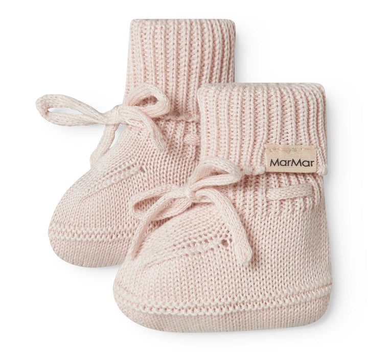 shoes knit booties - misty pink