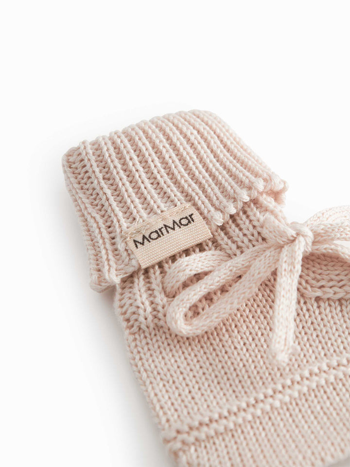 shoes knit booties - misty pink