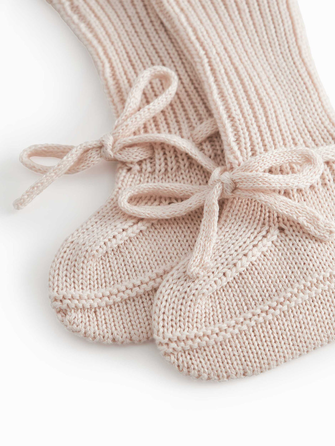 shoes knit booties - misty pink