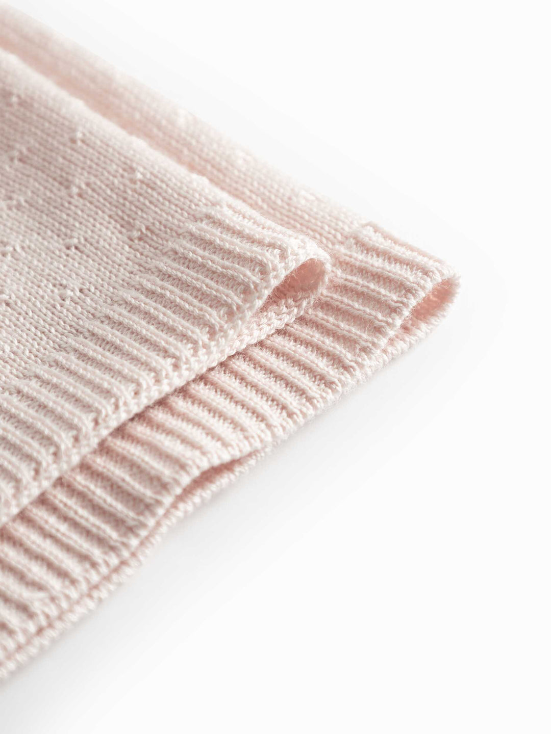 blanket mini polka dot knit - misty pink