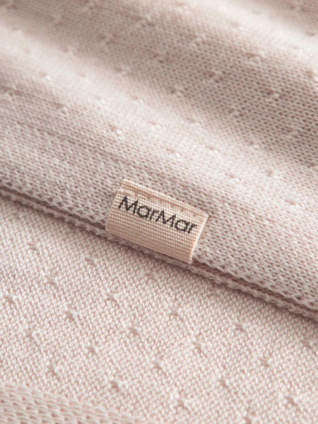 blanket mini polka dot knit - misty pink