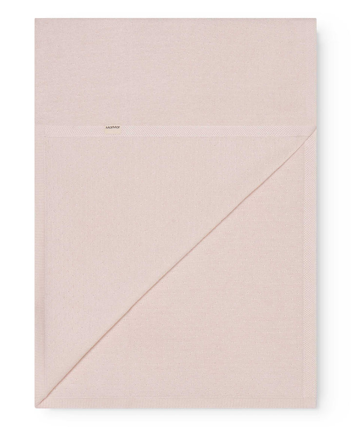 blanket mini polka dot knit - misty pink