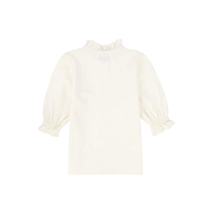 shirt l/s red embroidery stitch - ivory