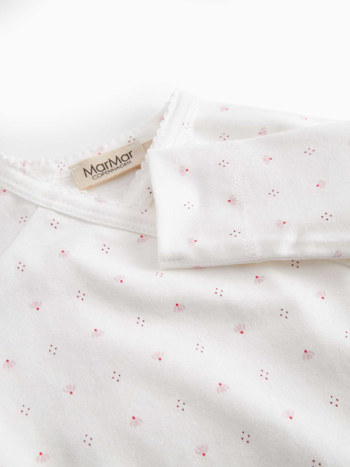 set knit tiny tulip print wrap top and footie pants with beanie - tiny tulip