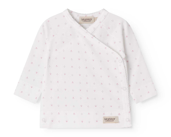 set knit tiny tulip print wrap top and footie pants with beanie - tiny tulip