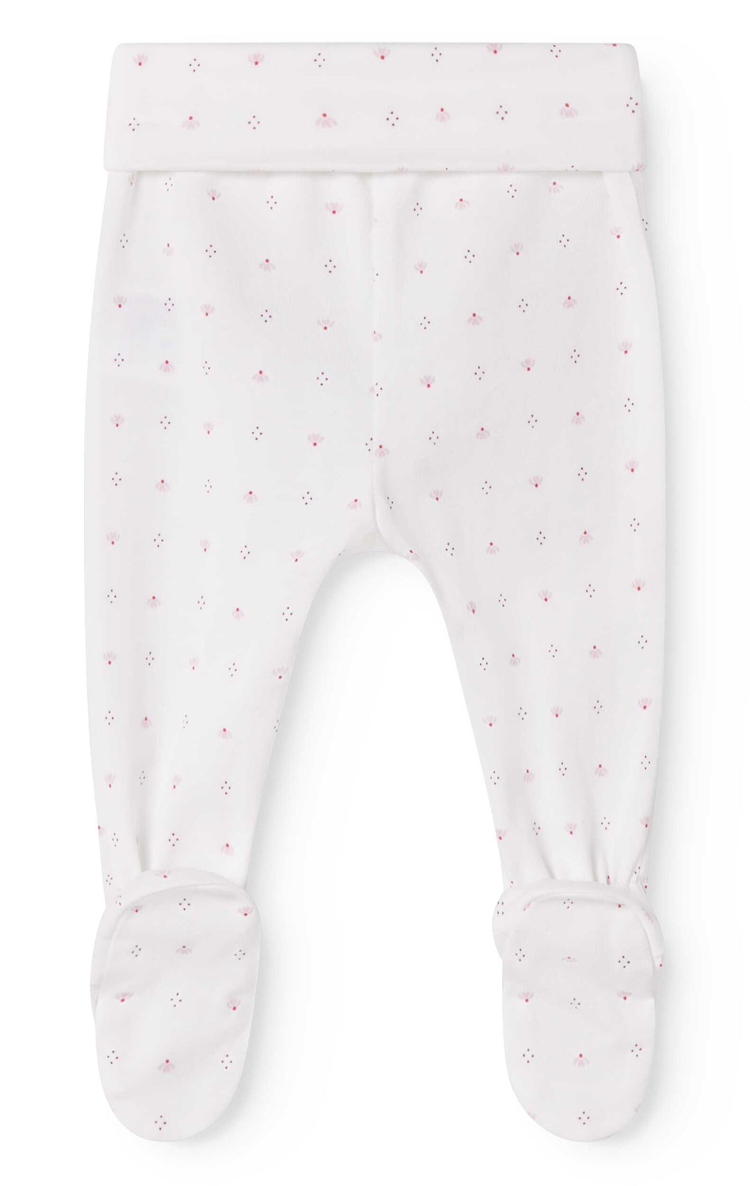 set knit tiny tulip print wrap top and footie pants with beanie - tiny tulip