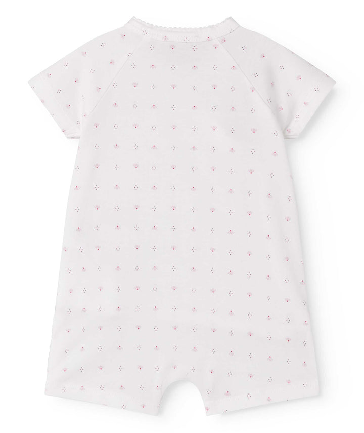 one piece tiny tulip print wrap romper - tiny tulip