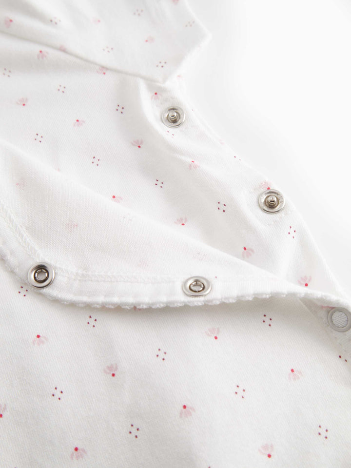 one piece tiny tulip print wrap romper - tiny tulip