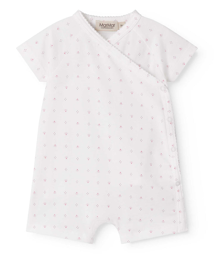 one piece tiny tulip print wrap romper - tiny tulip