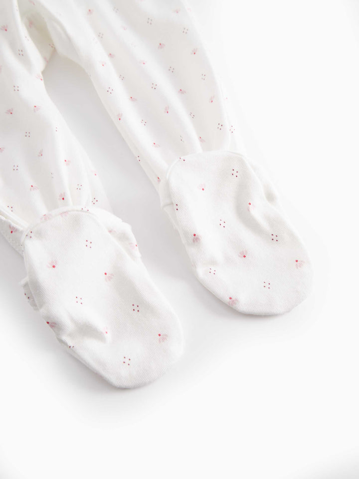 footie tiny tulip print wrap with beanie - tiny tulip