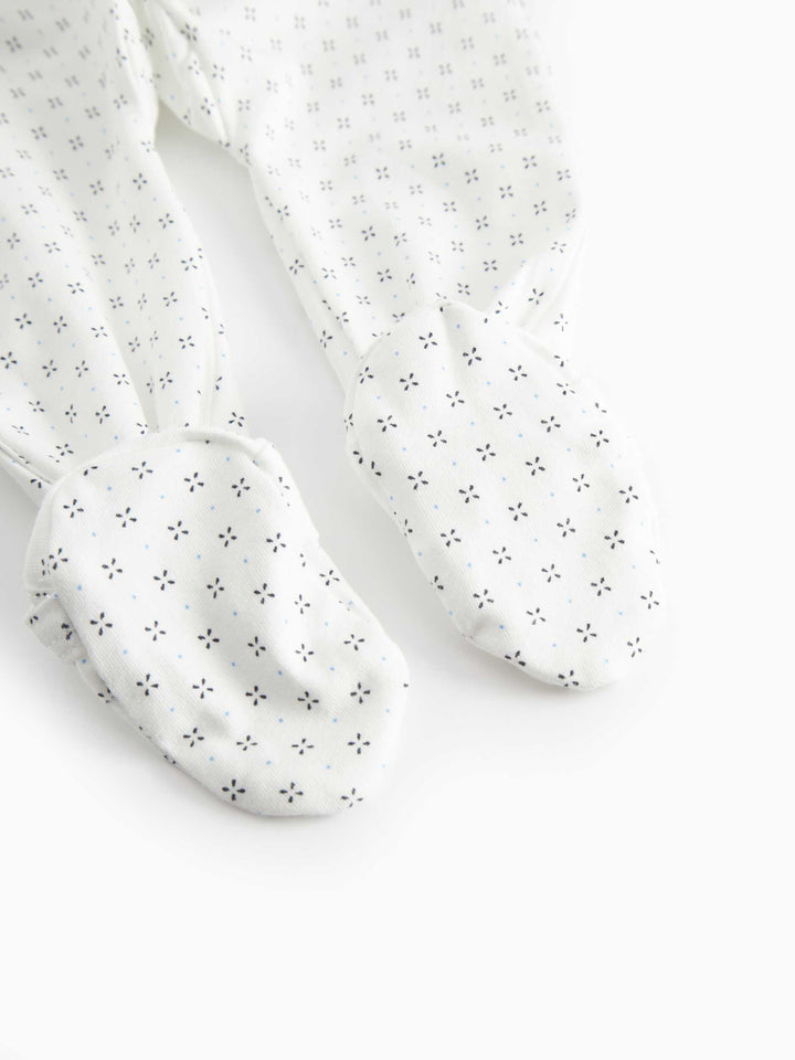 set footie droplet print wrap with beanie and blanket - droplet