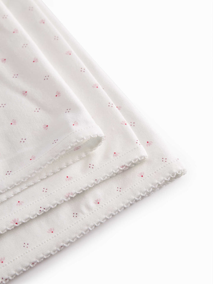 set footie tiny tulip print wrap with beanie and blanket - tiny tulip