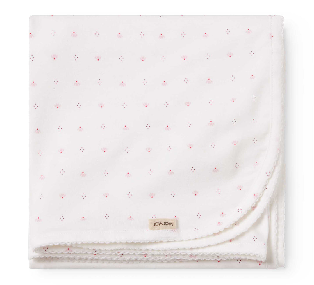 set footie tiny tulip print wrap with beanie and blanket - tiny tulip