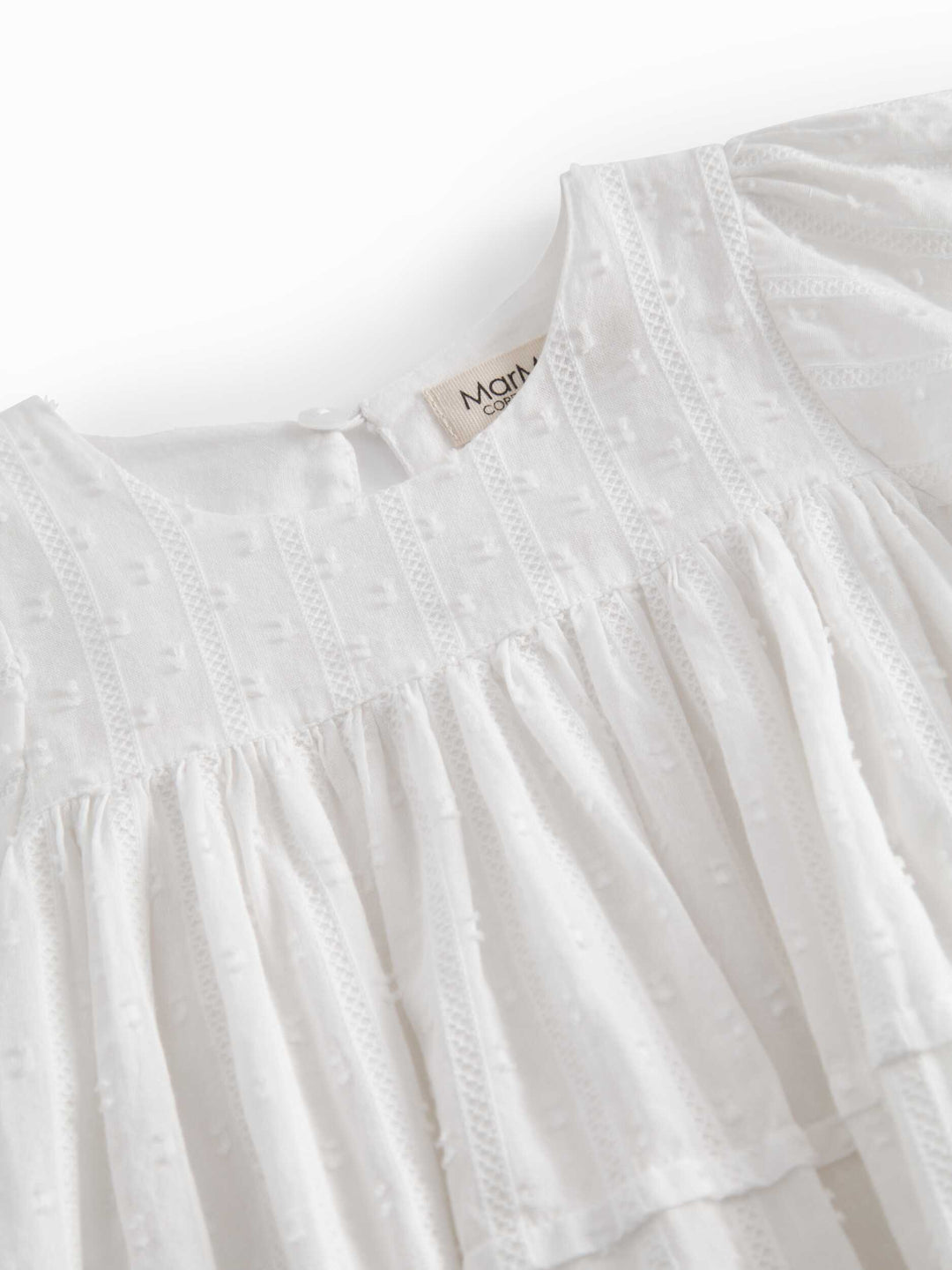 one piece high waisted gauze striped romper - white