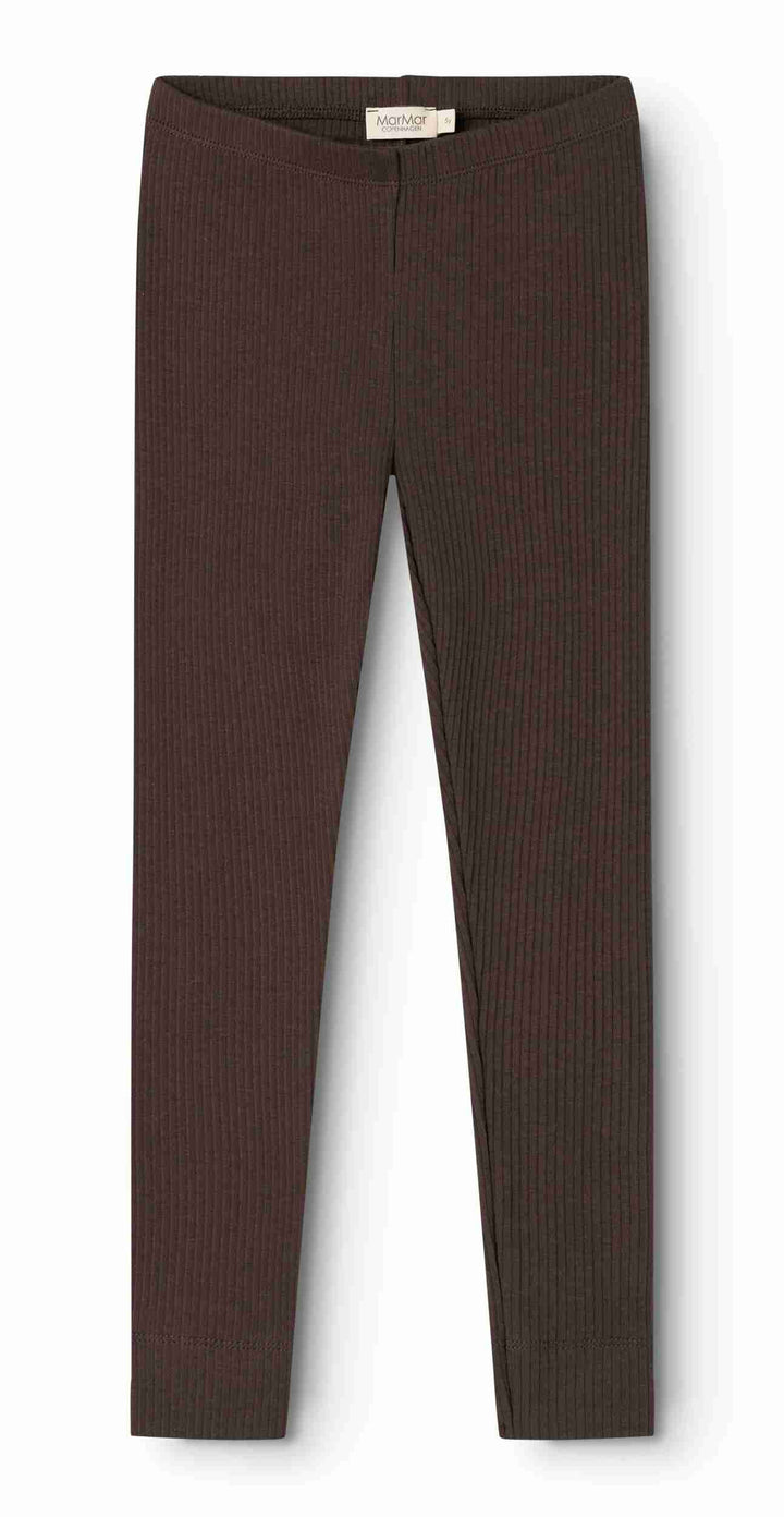 set outfit ribbed tee l/s and leggings - dark roast