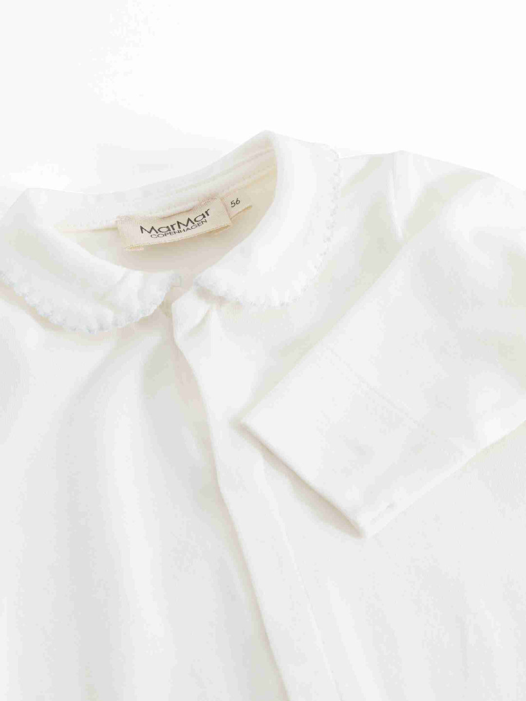 footie scalloped collar with beanie - lht ble pct/gtl whte