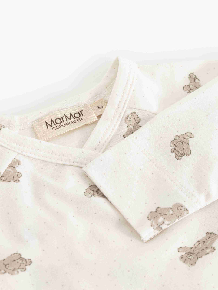 set knit teddy bear wrap top and footie pants with beanie - teddy bears