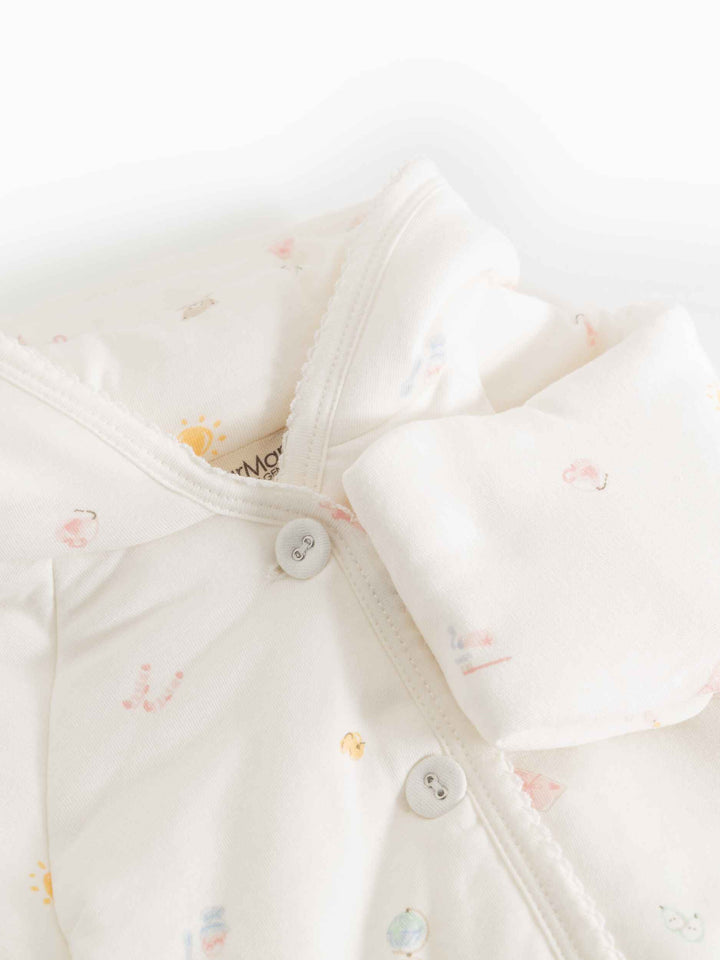 jacket padded everyday printed button up with beanie - everyday