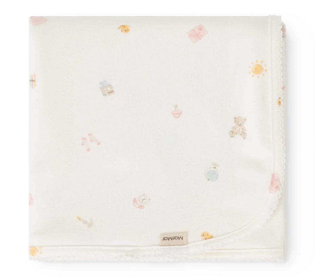 set footie every day printed wrap with beanie and blanket - everyday