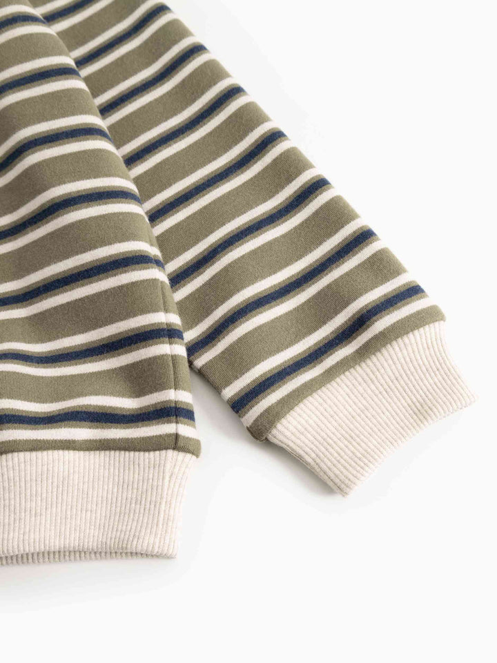 polo l/s cotton multi striped - seaweed stripe
