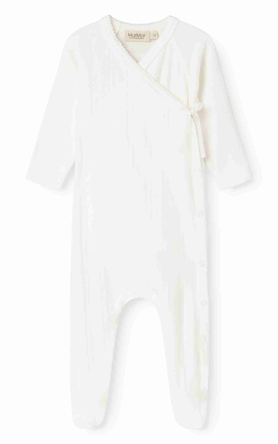 set footie pointelle bow wrap with beanie and blanket - gentle white