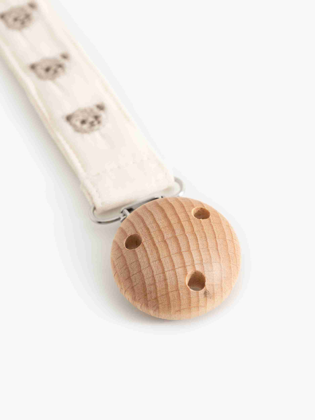 pacifier clip teddy bear wooden - teddy bears
