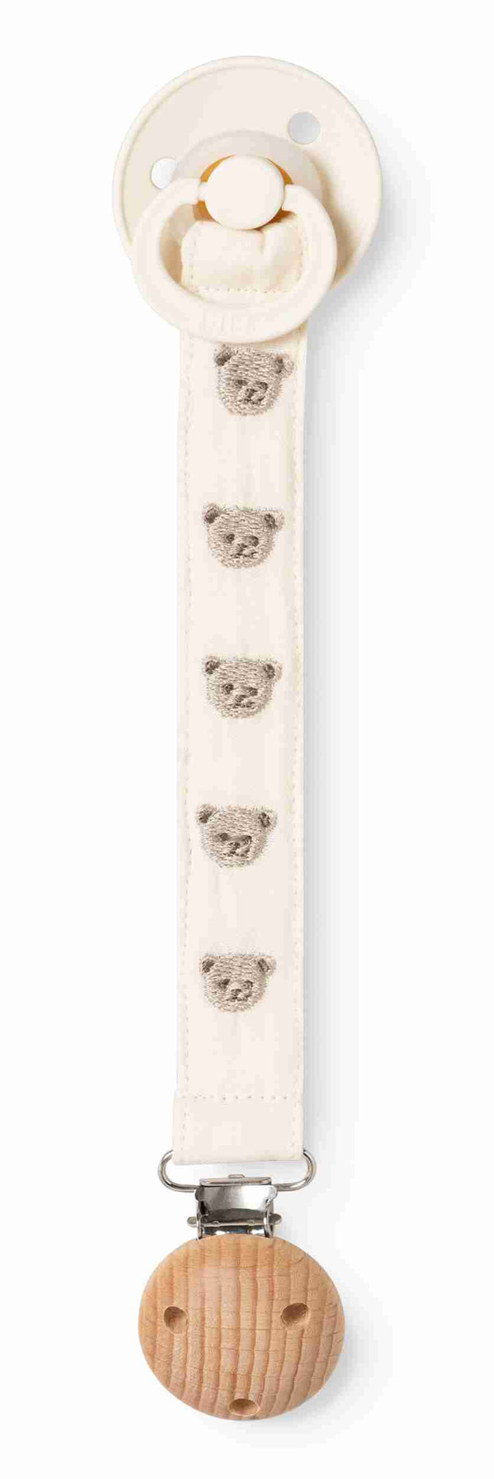 pacifier clip teddy bear wooden - teddy bears