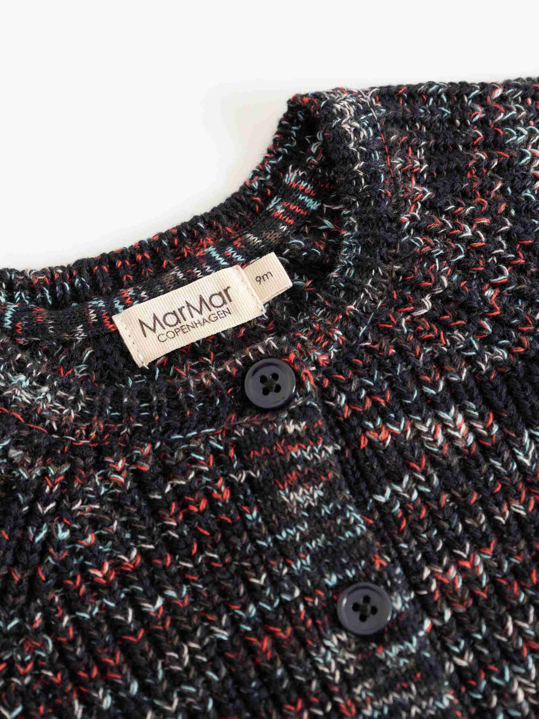 top l/s knit space dye cardigan - deepest sea space