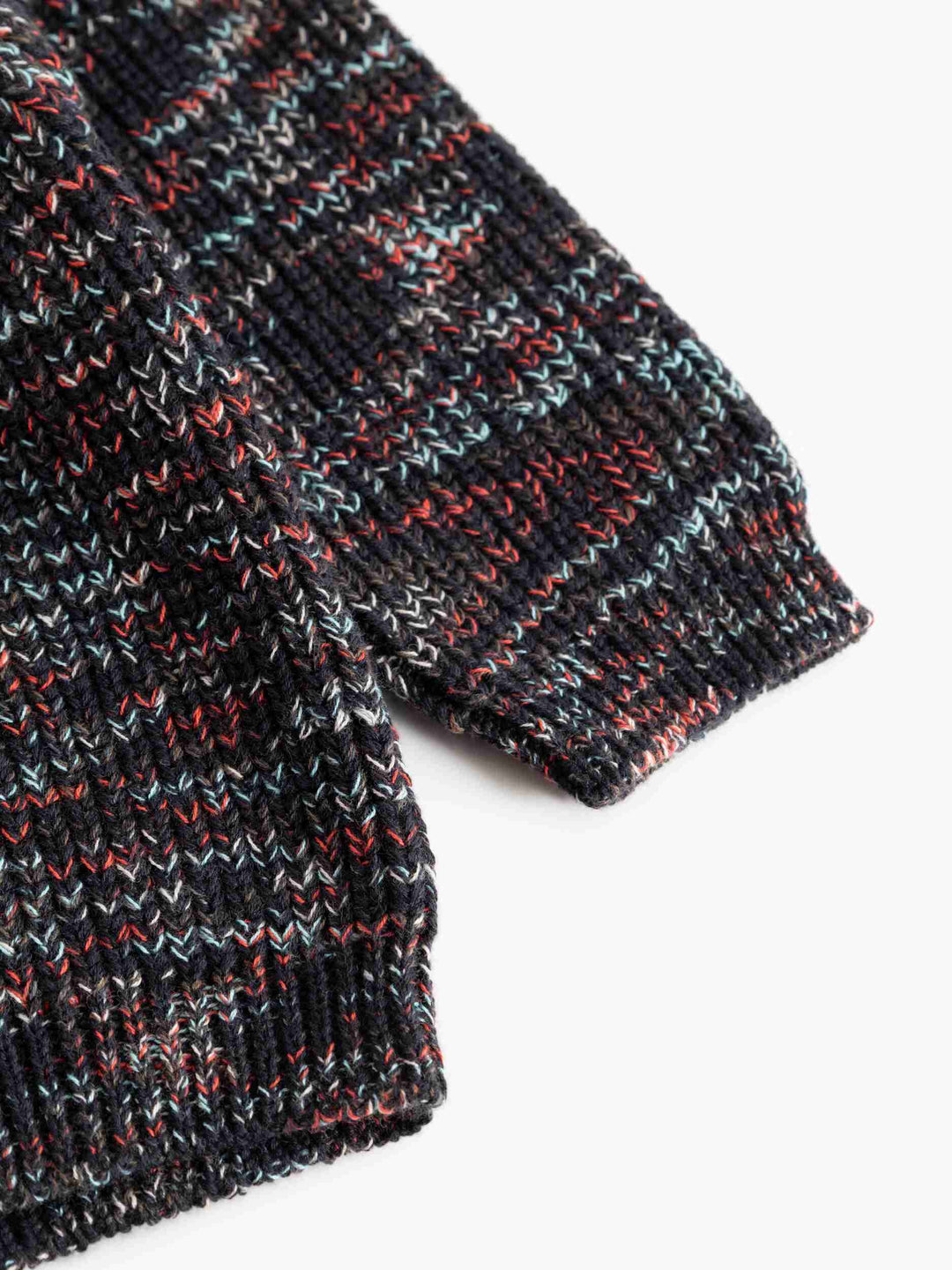 top l/s knit space dye cardigan - deepest sea space