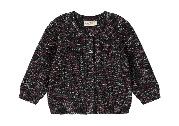 top l/s knit space dye cardigan - deepest sea space