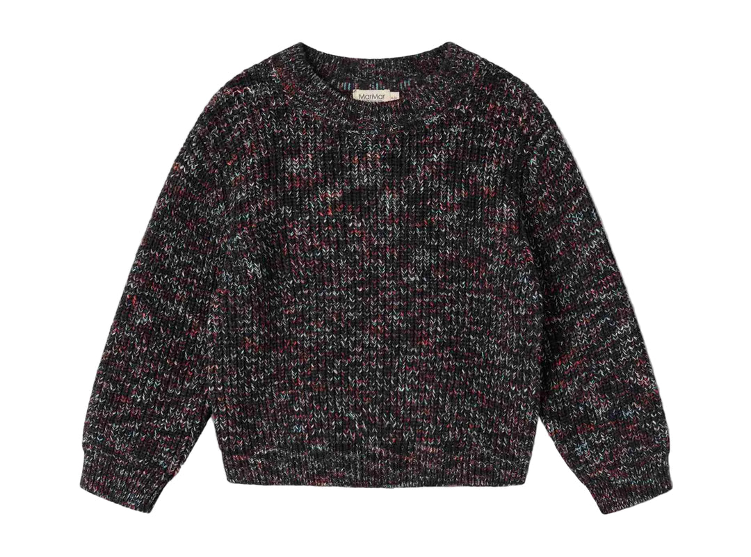 top l/s knit space dye sweater - deepest sea space