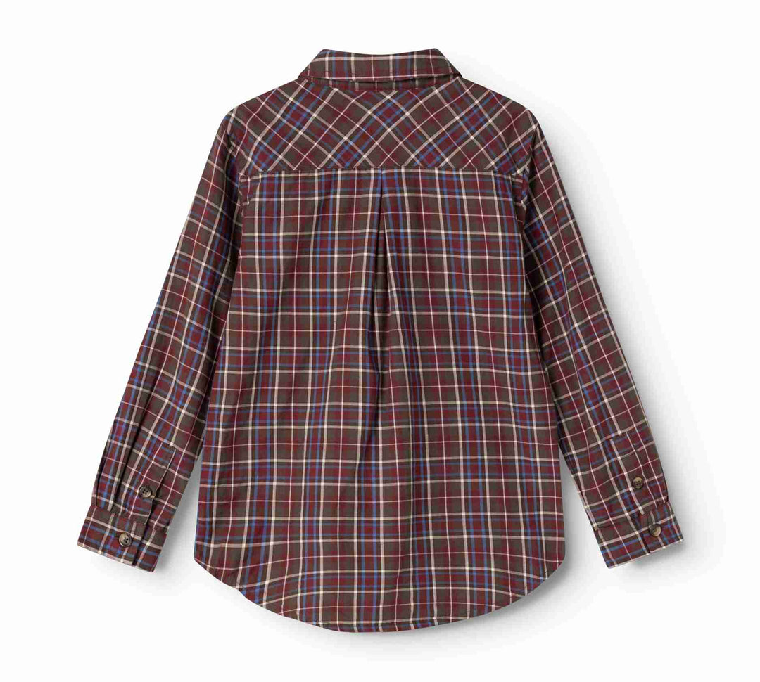 shirt l/s plaid - chocolate check