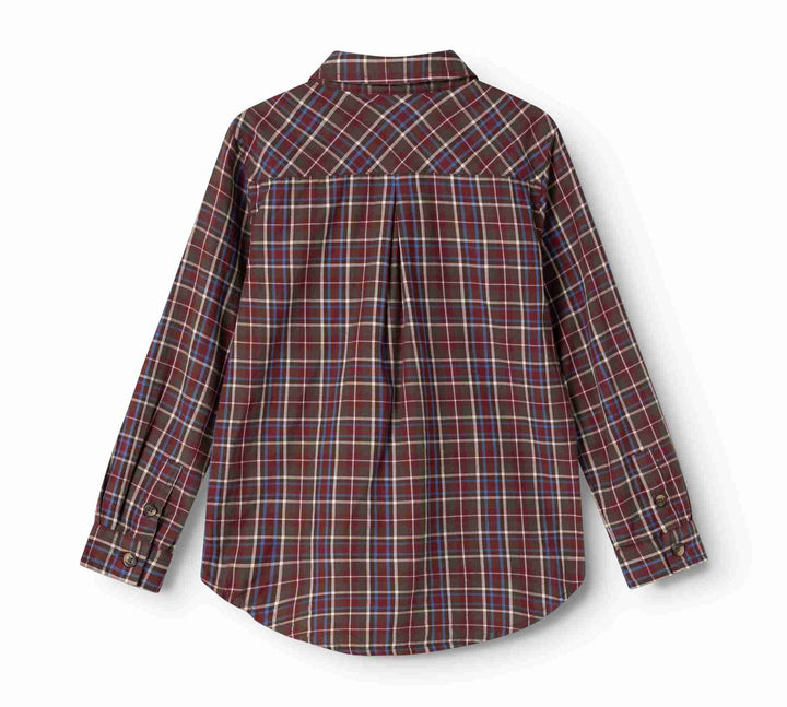 shirt l/s plaid - chocolate check