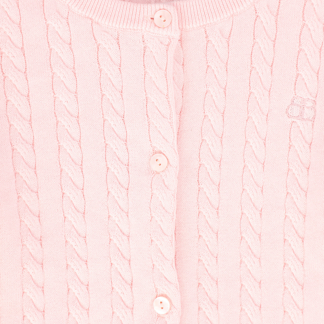 cardigan cable - pink
