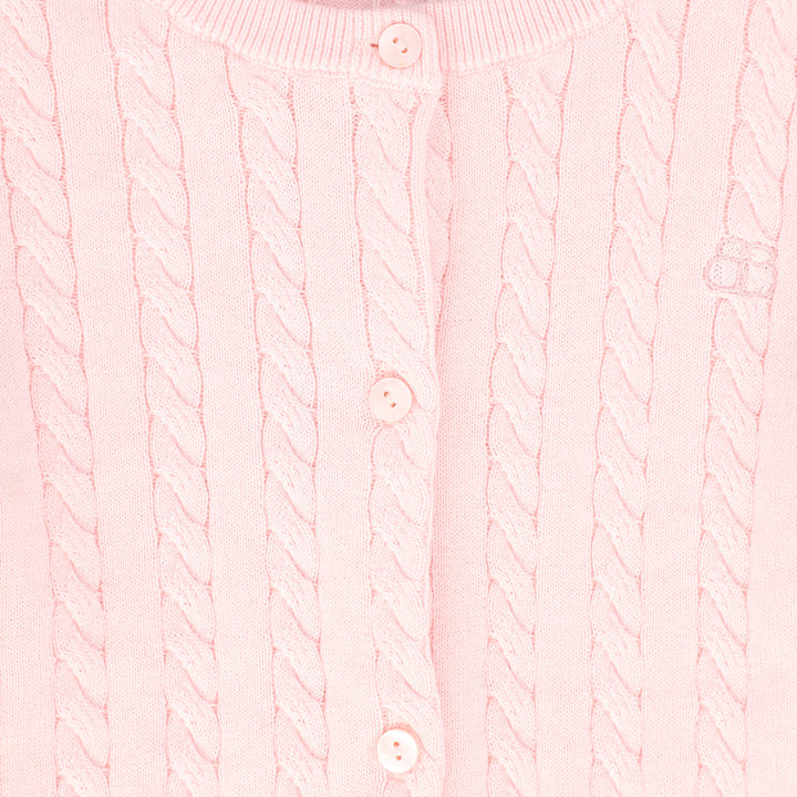 cardigan cable - pink