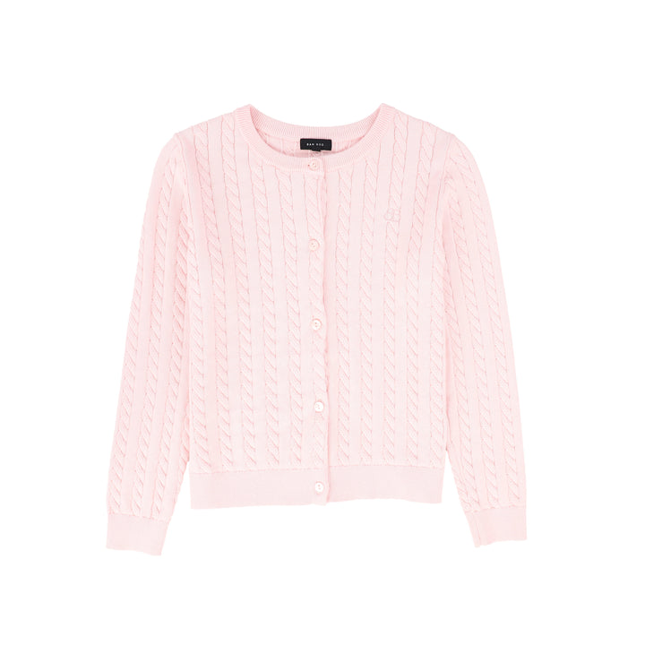 cardigan cable - pink