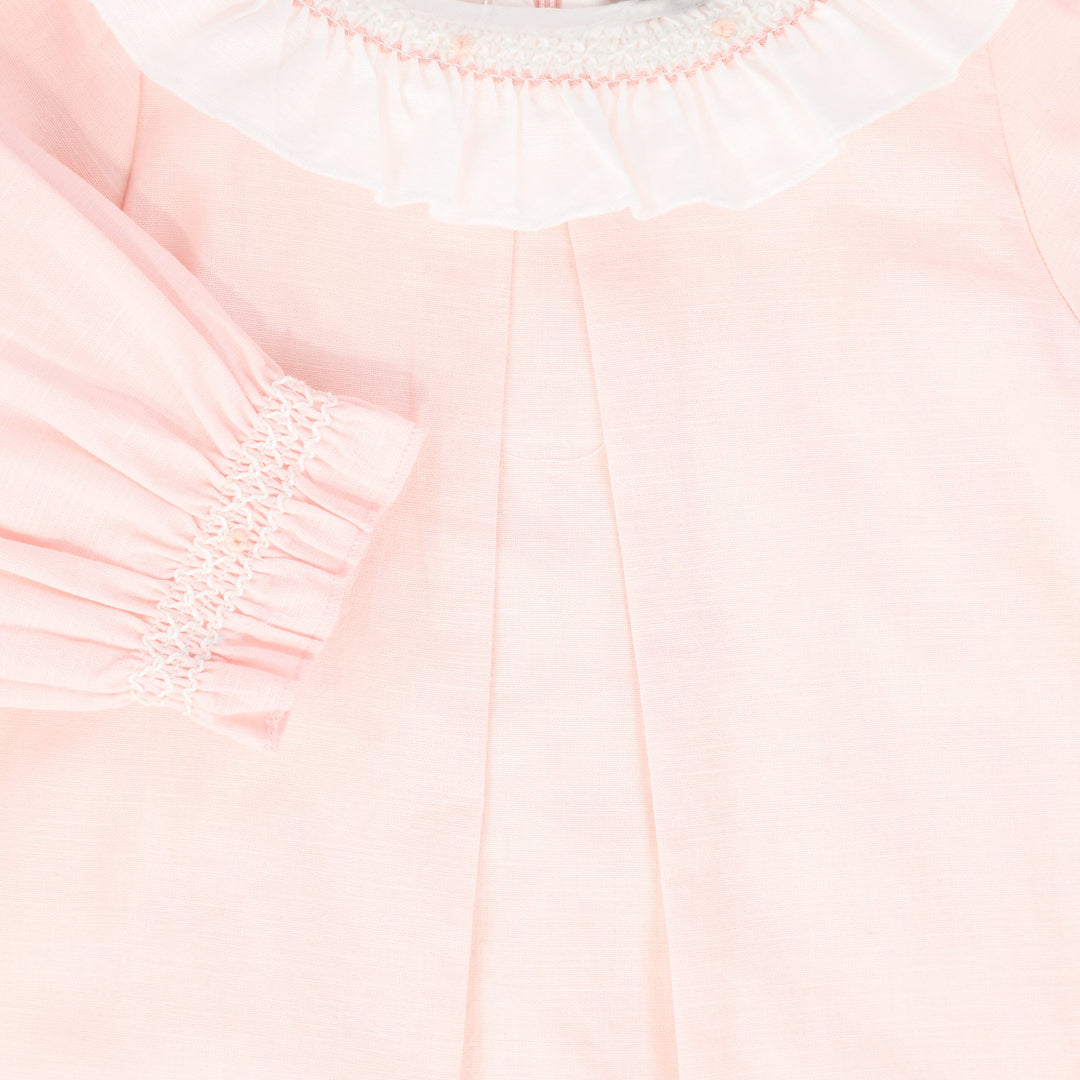 dress stitch frill - white/pink