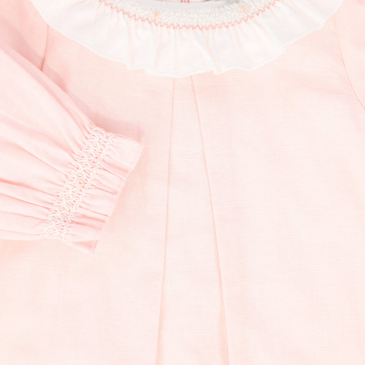 dress stitch frill - white/pink